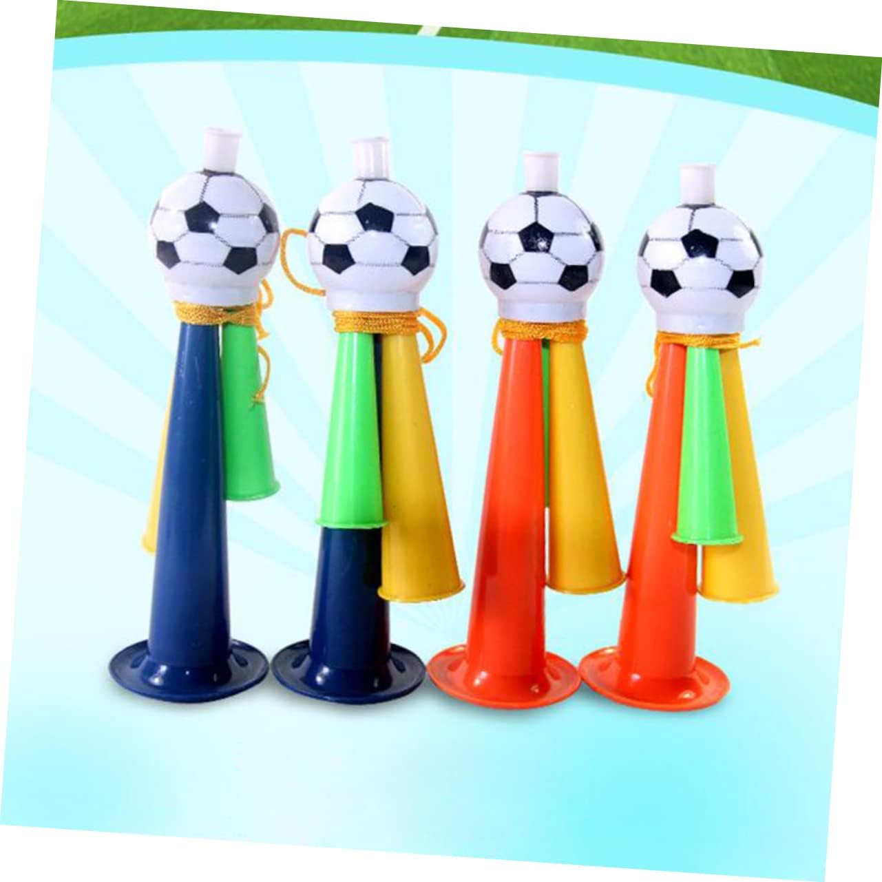 CLISPEED 30 piezas de trompeta de cuerno de fútbol para juego de fútbol, bocinas de barco ruidosas, bocinas de aire para estadio de seguridad,