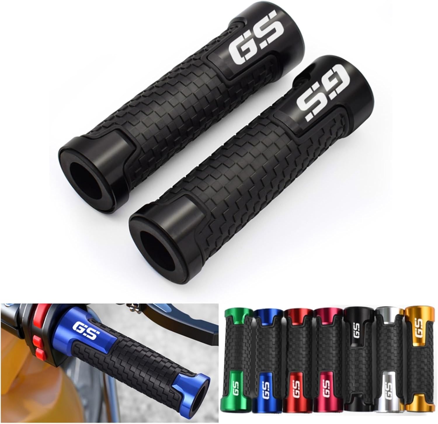 Motorcycle Handlebar Motorcycle Handlebar Grips Aluminum Rubber Moto Handle Thruster Grips for BMW R1200GS LC R 1200 GS R1250GS F650GS F800GS F850GS
