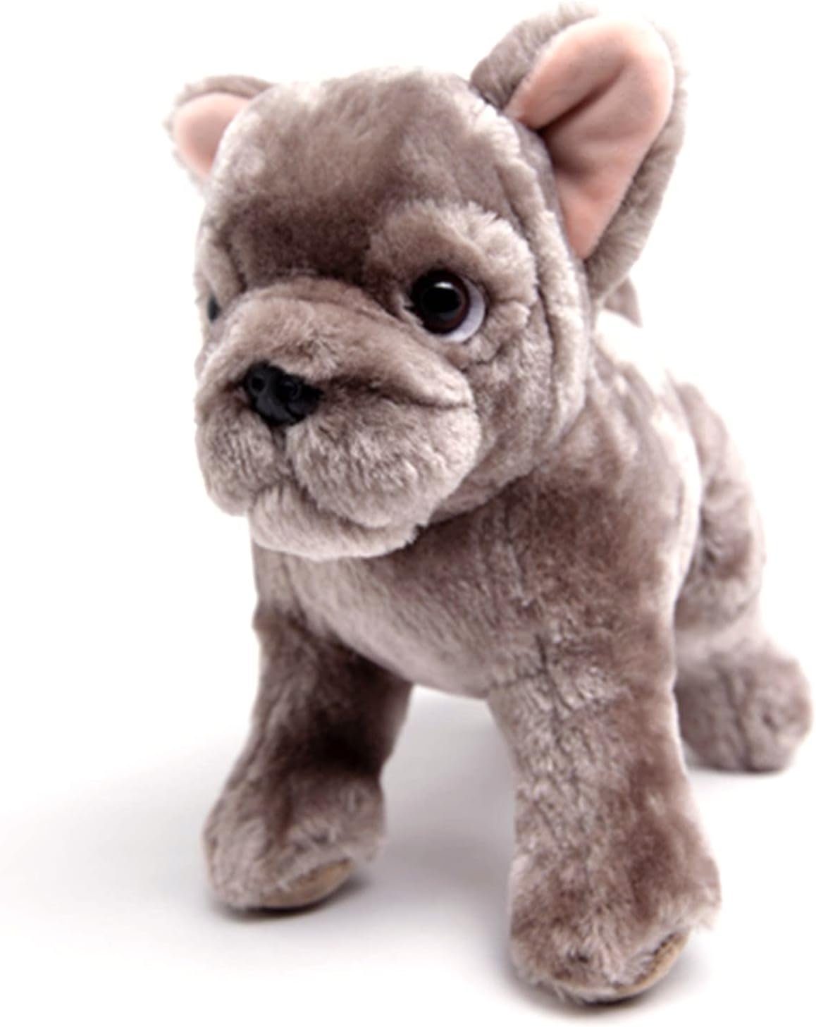 zinici Peluche de bulldog francés  Animal de perro de felpa Frenchie esponjoso  Regalo de juguete suave para niños  8 pulgadas