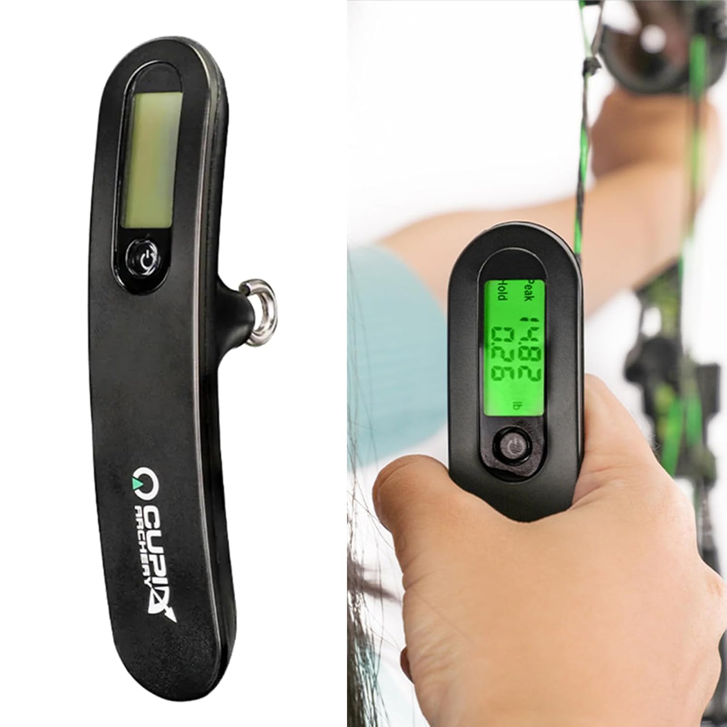 Báscula de equipaje compuesto de caza con pantalla LCD, escala digital de 110 libras, báscula de recursos de tiro con arco digital, báscula de