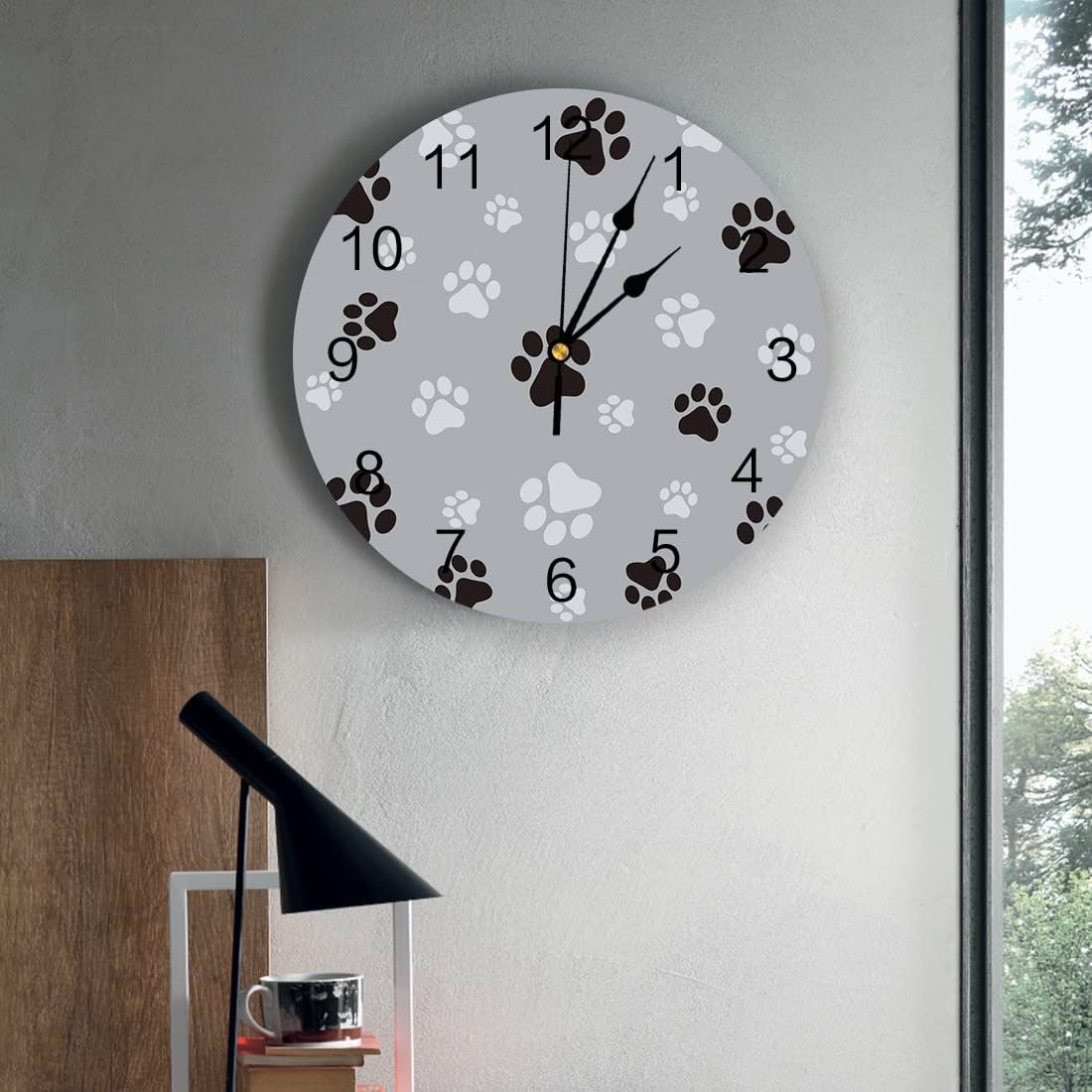 Silent – Reloj de pared decorativo sin tictac para cocina, dormitorio, baño, oficina, sala de estar, lavandería, hogar, funciona con pilas, reloj de