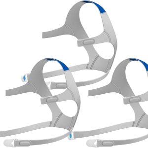 Wiscky Juego de 3 cascos para ResMed AirFitAirTouch F20-3 unidades de repuesto compatibles con máscara facial completa, incluye correas elásticas y Wiscky Juego de 3 cascos para ResMed AirFitAirTouch F20-3 unidades de repuesto compatibles con máscara facial completa, incluye correas elásticas y