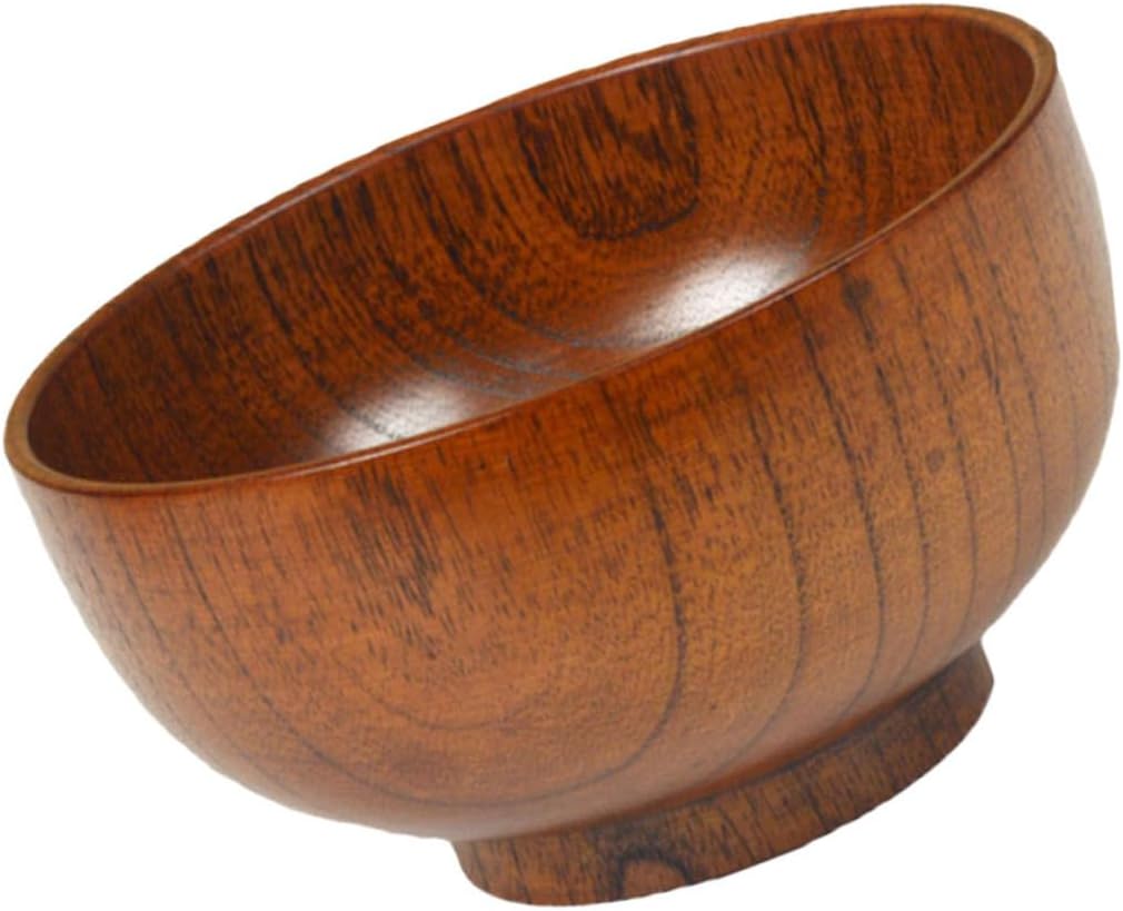 HOMSFOU Tazón de madera Tazón de inmersión Tazón de Cereal Tazones de Inmersión Tazones de Comida Tazón de Ramen Tazón de Sopa Tazón de Bocadillo