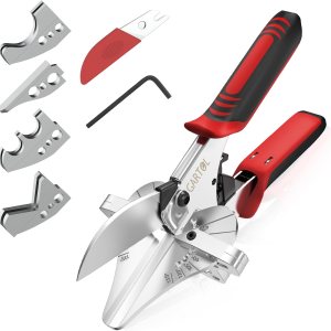 GARTOL Tijeras de inglete de trinquete para corte angular, corte multiángulo de 45-135 grados para madera blanda, PVC, MDF (HD-3100-S, Classic, 1, GARTOL Tijeras de inglete de trinquete para corte angular, corte multiángulo de 45-135 grados para madera blanda, PVC, MDF (HD-3100-S, Classic, 1,