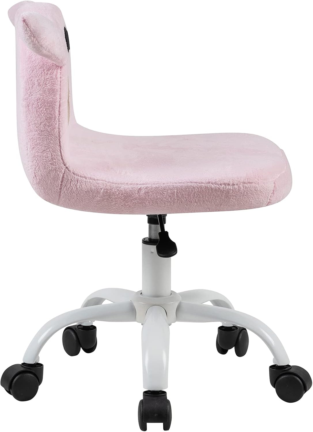 LEEJAY Silla de escritorio mullida para niñas adolescentes  Silla de computadora de niña elegante con base de metal blanco  Silla ergonómica