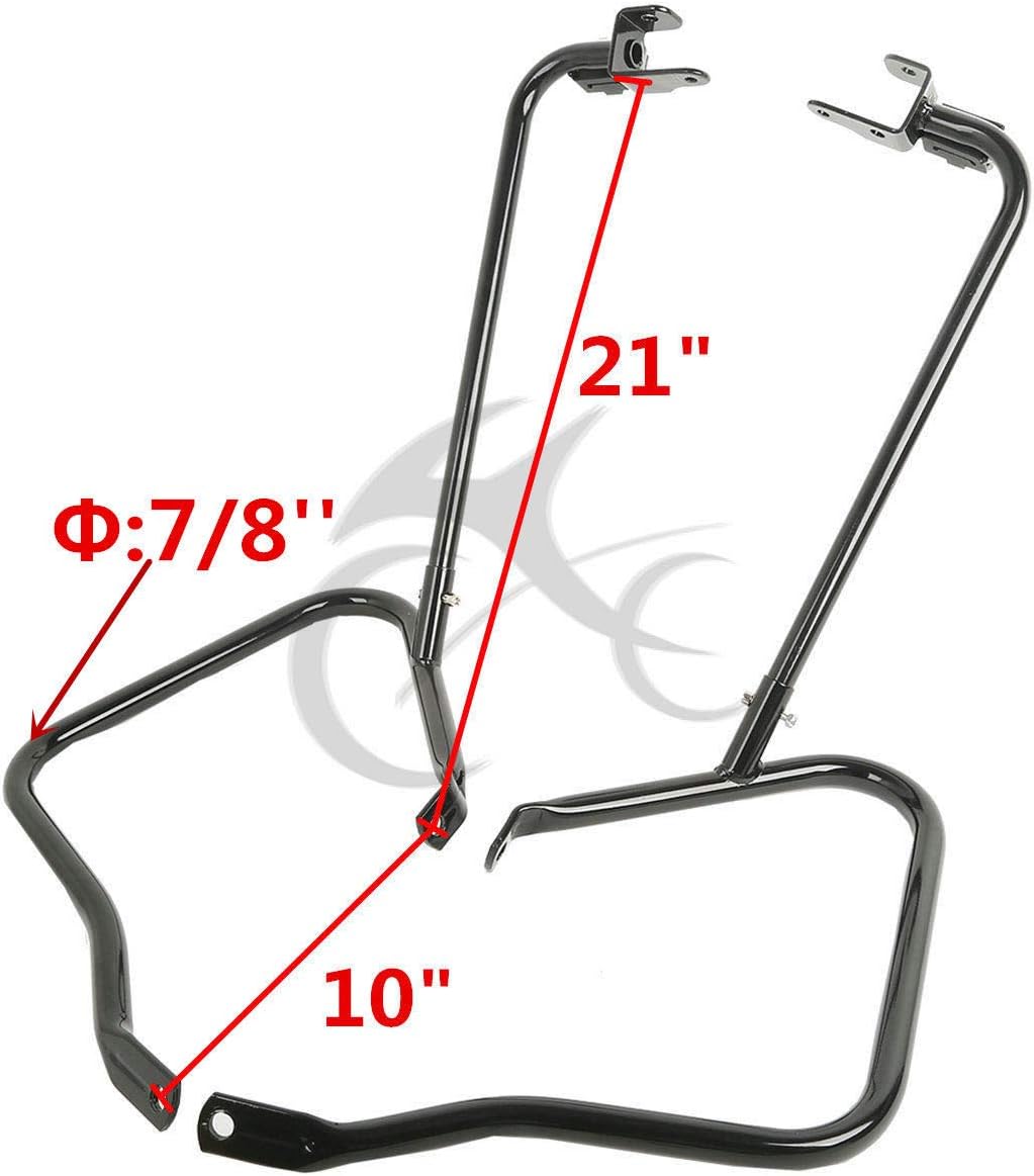 TCT-MOTORPARTS Soporte de alforja para barra de choque compatible con Harley Road King FLHR Street Glide FLHX Special FLHXS Ultra Limited FLHTK CVO