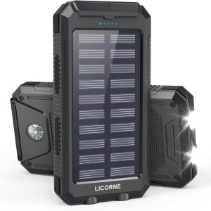 Cargador solar de 36800 mAh cargador portátil inalámbrico carga rápida 30 tipo C puerto de entrada con 6 salidas batería externa de doble linterna Cargador solar de 36800 mAh cargador portátil inalámbrico carga rápida 30 tipo C puerto de entrada con 6 salidas batería externa de doble linterna