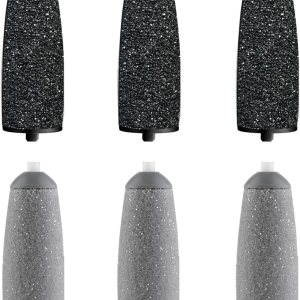 Paquete de 6 rodillos de repuesto para Pedi impecable, repuestos de cabezal de repuesto compatibles con archivo de herramientas electrónicas Finish Paquete de 6 rodillos de repuesto para Pedi impecable, repuestos de cabezal de repuesto compatibles con archivo de herramientas electrónicas Finish