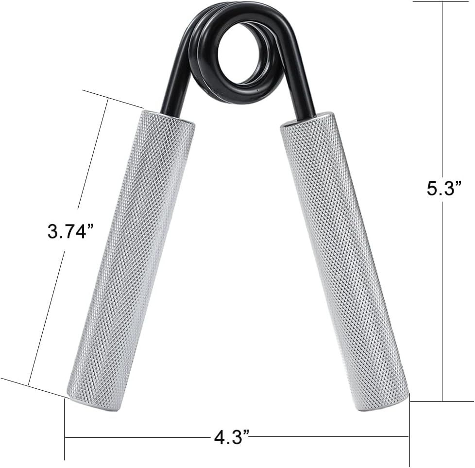Fortalecedor de agarre de mano y paquete de 2 pelotas de ejercicio de mano, entrenador de fuerza de agarre, resistencia de 50 a 250 libras,