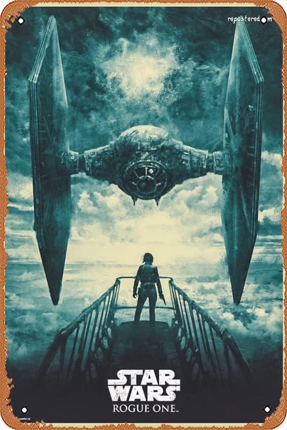 Cartel de hojalata vintage Rogue One divertido clásico musical bar, pub, cafetería, pared, cocina, baño, póster de karaoke, decoración retro, arte