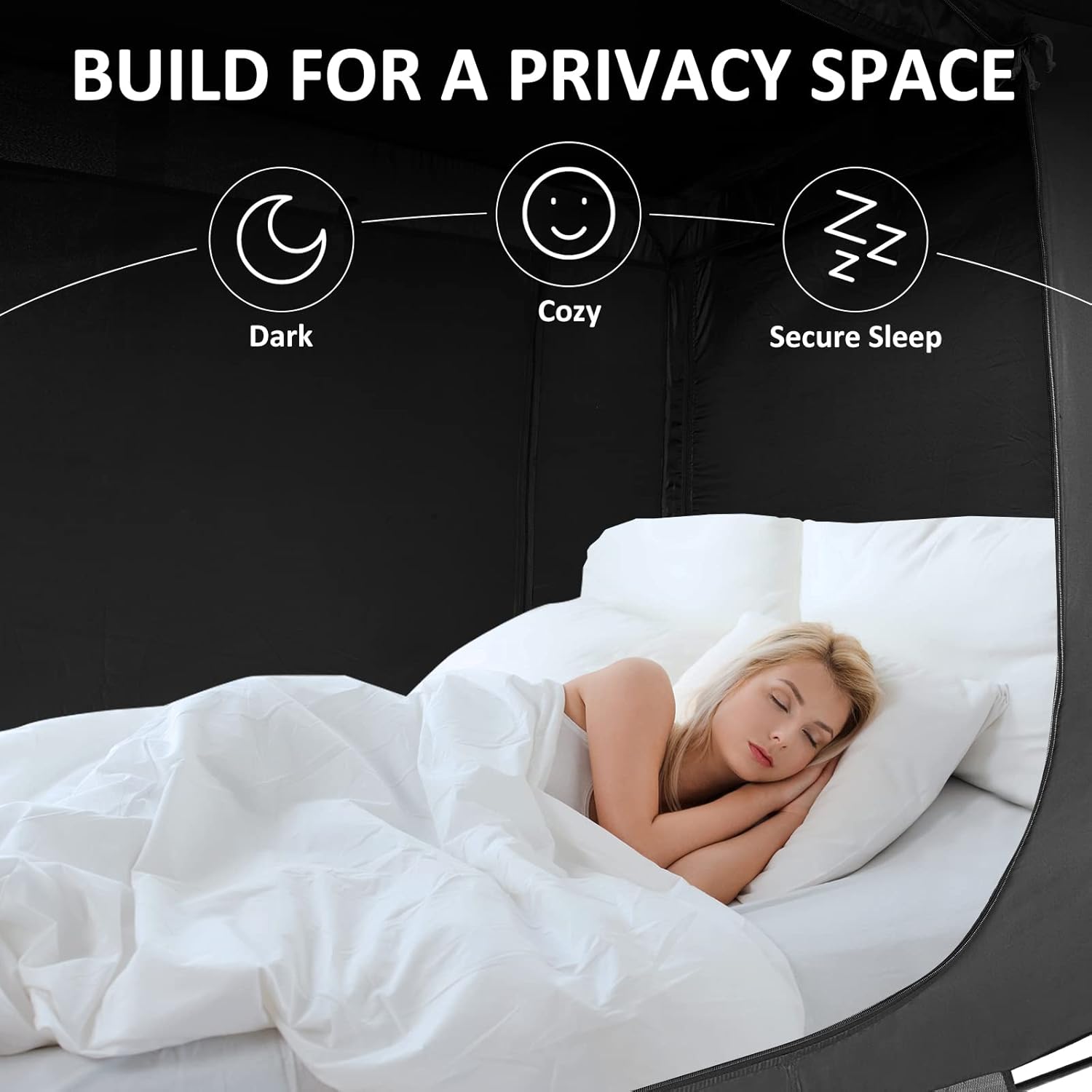 Tienda de campaña para cama, litera tamaño individual, tiendas de campaña portátiles para dormir en interiores para niños y adultos, espacio de