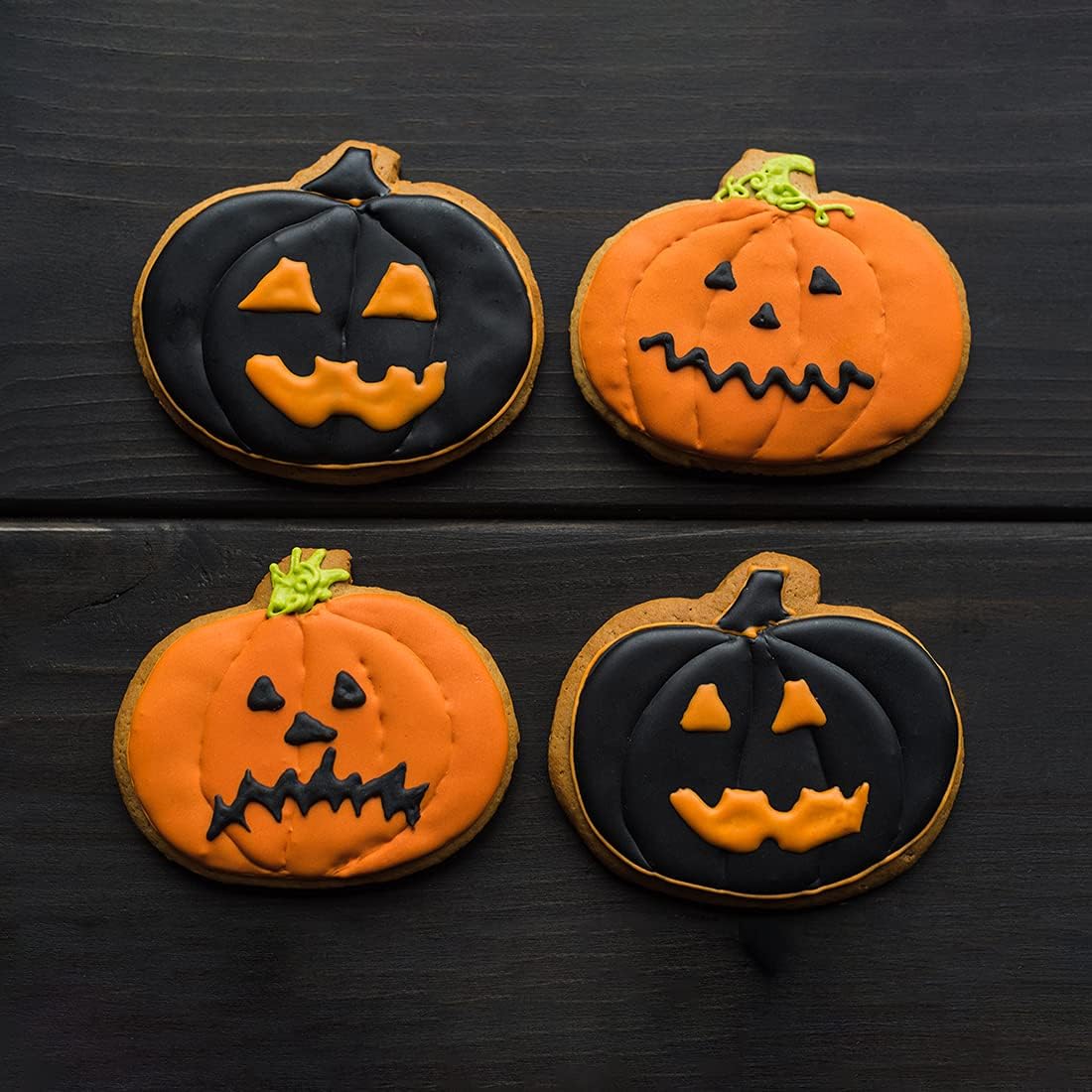 Juego de 6 cortadores de galletas de acero inoxidable para Halloween, calabaza, murciélago, fantasma, sombrero de bruja, gato, hombre de calabaza