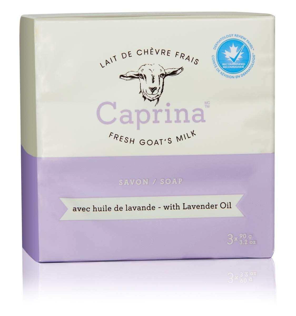 Caprina – Jabón en barra de leche de cabra fresca, aceite de lavanda, barra de jabón orgánica de cabra para manos y cuerpo, hidratante,