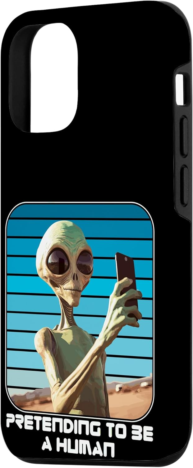iPhone 1212 Pro Alien Pretending To Be A Human Halloween Funda para mujeres, hombres, niños