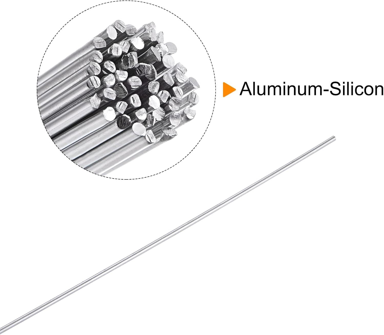 uxcell Varillas de soldadura de aluminio, alambre de soldadura de silicona de aluminio, herramienta de reparación multiusos de 116 x 12.99 pulgadas,