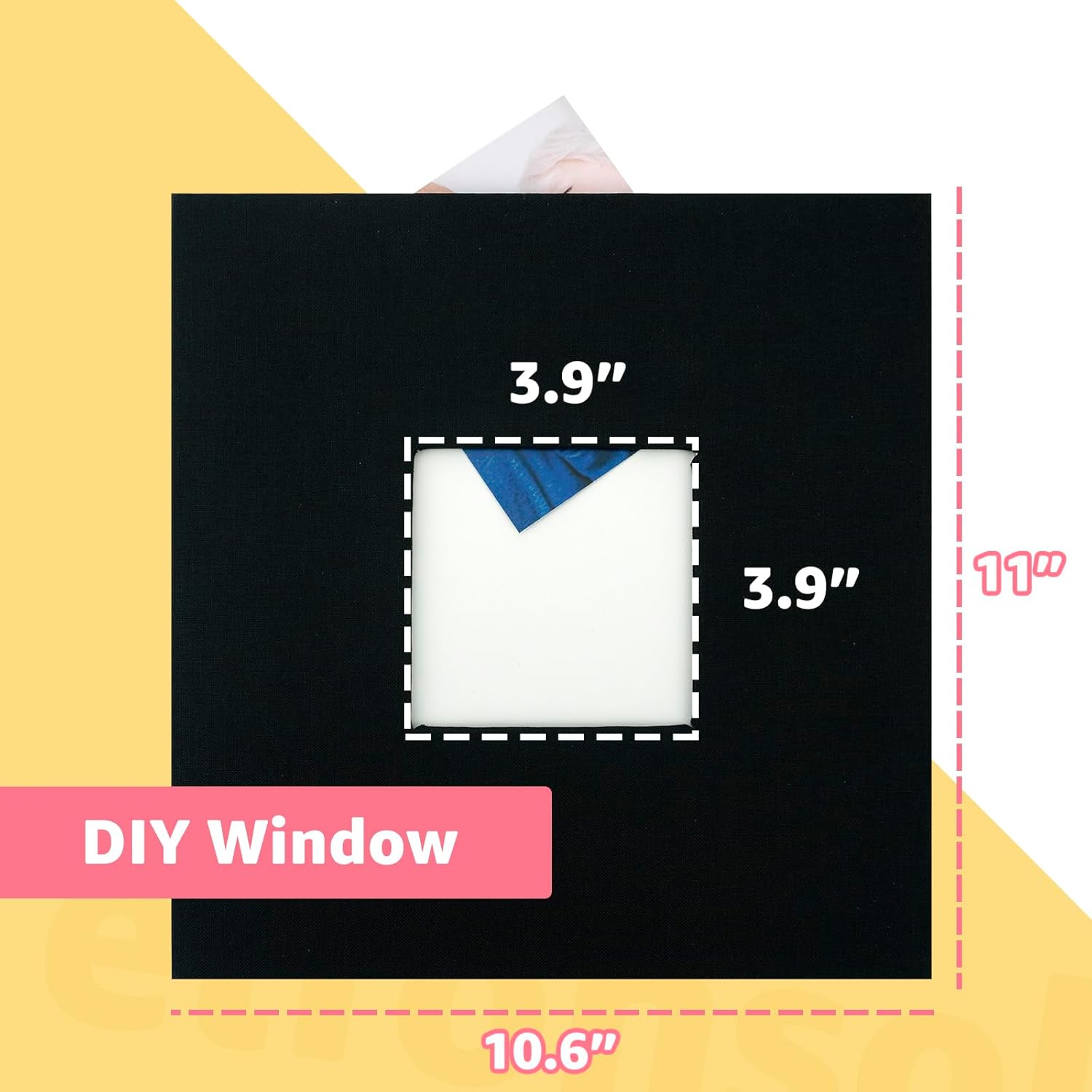 Álbum de fotos autoadhesivo con ventana de visualización de imágenes, álbum de recortes de bricolaje para imagen de 4 x 6, 5 x 7, 8 x 10, 40 páginas