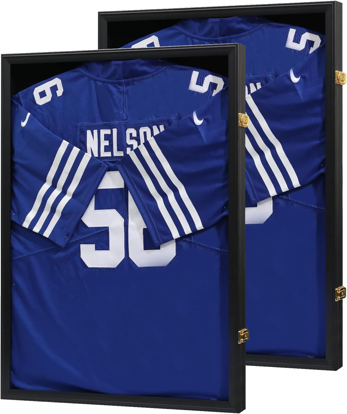 VERANI Paquete de 2 vitrinas con marco de jersey, marco de exhibición de jersey, caja de sombra de jersey con 98% de protección UV, acrílico para