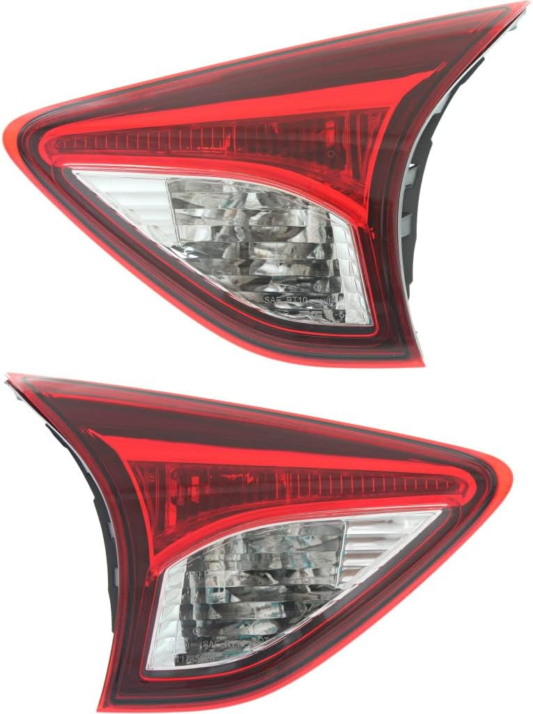 KarParts360 Para Mazda CX-5 2013, 2014, 2015, 2016, luces traseras de respaldo, par del lado del conductor y del pasajero con bombillas para