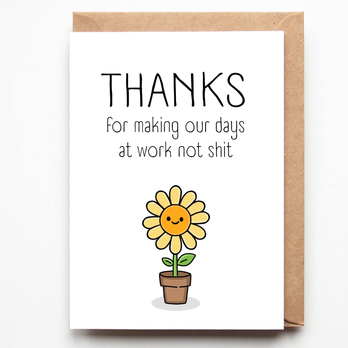 Divertida tarjeta de agradecimiento, tarjeta de agradecimiento para compañero de trabajo, empleado, amigo o jefe, tarjeta de felicitación de