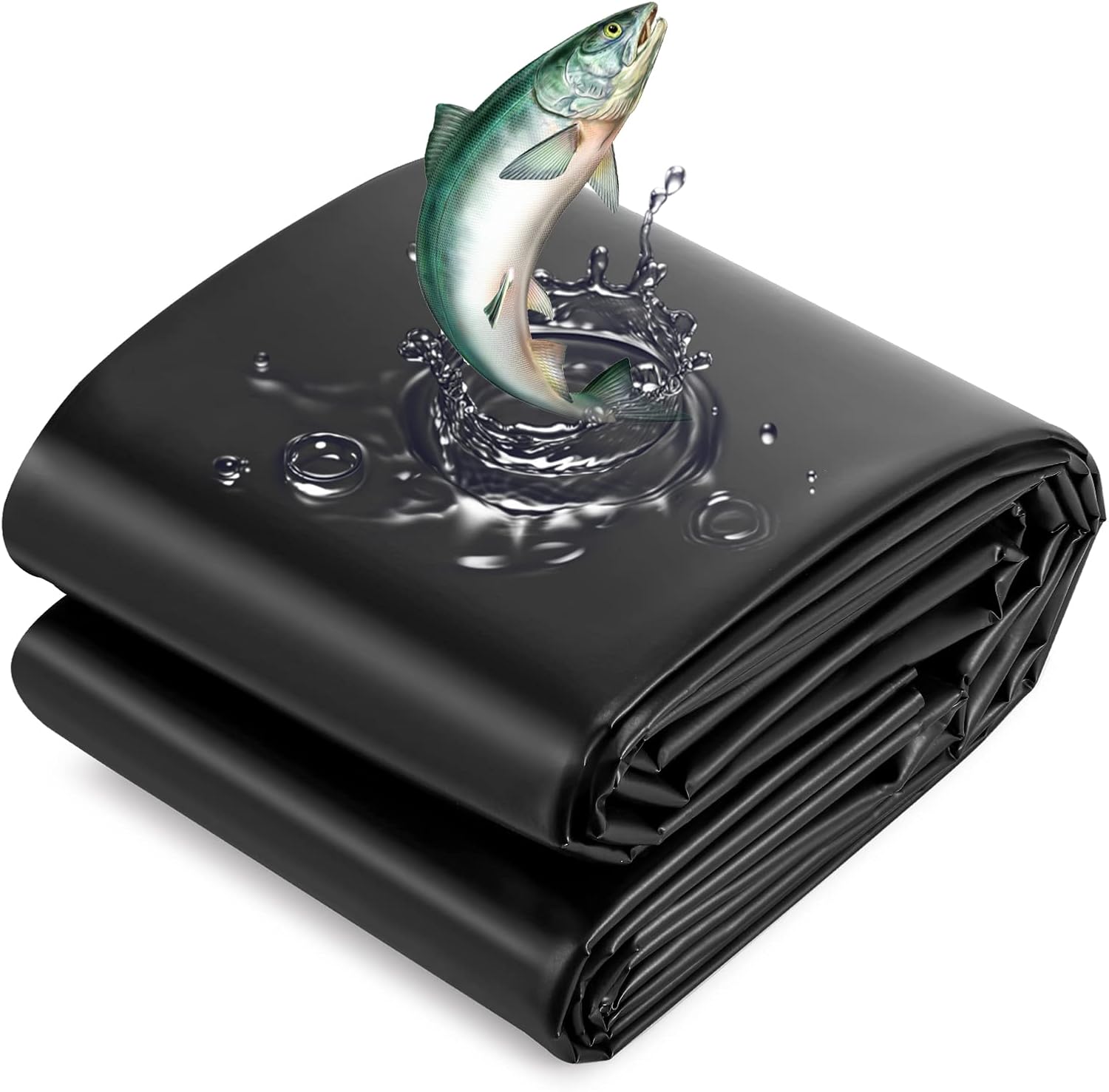 Mxmoonant Revestimiento de estanque de LDPE de 20 x 20 pies, revestimiento de estanque reforzado de 20 mil para estanques Koi de peces al aire