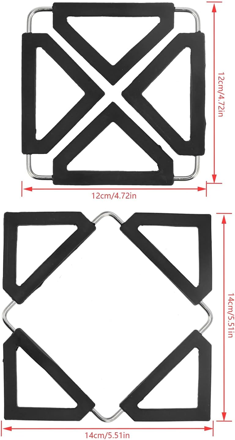 Salvamanteles de silicona para ollas, salvamanteles, soporte para ollas calientes de acero inoxidable, posavasos antideslizantes, aislamiento