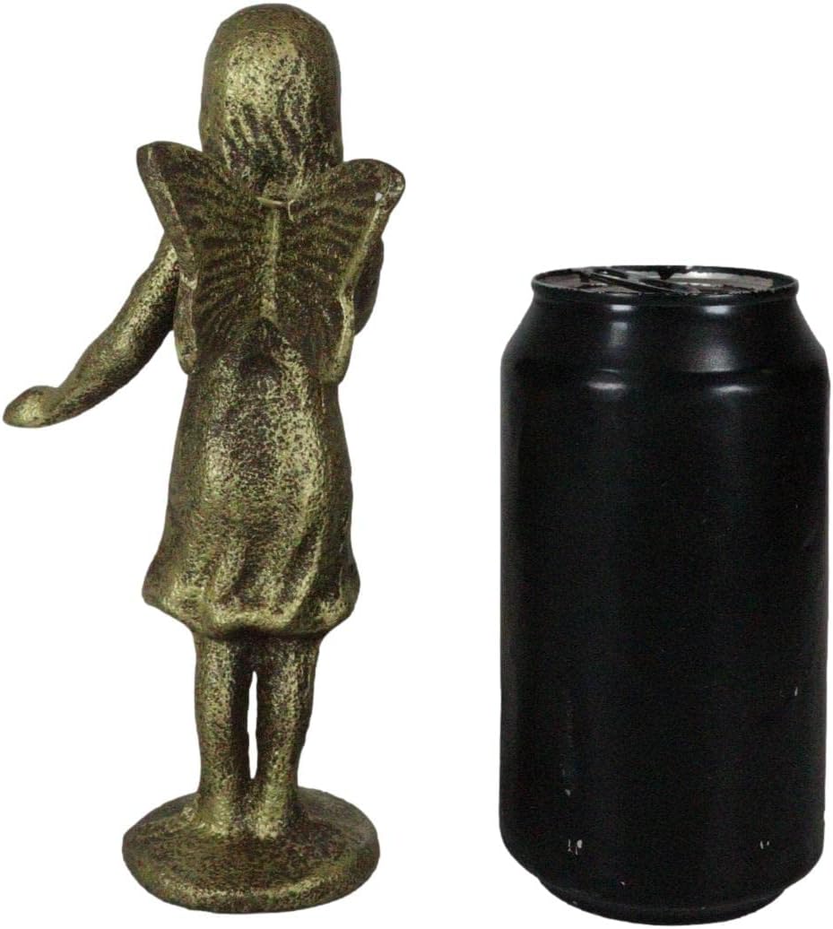 Ebros Gift Hierro fundido rústico con acabado antiguo encantado de hadas de jardín de hadas con figura de pájaro azul de 7 pulgadas de alto, ideas
