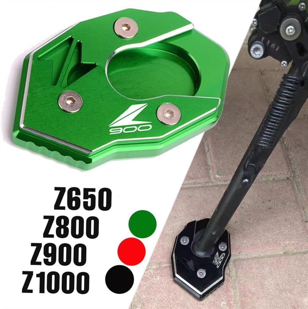 Motorcycle Side Stand pad for Kawasaki Z900 Z650 Z800 2010-2021 2022 Z1000 Z1000R 2010-2019 Motorcycle Kickstand Plate Extension Pad Side Stand