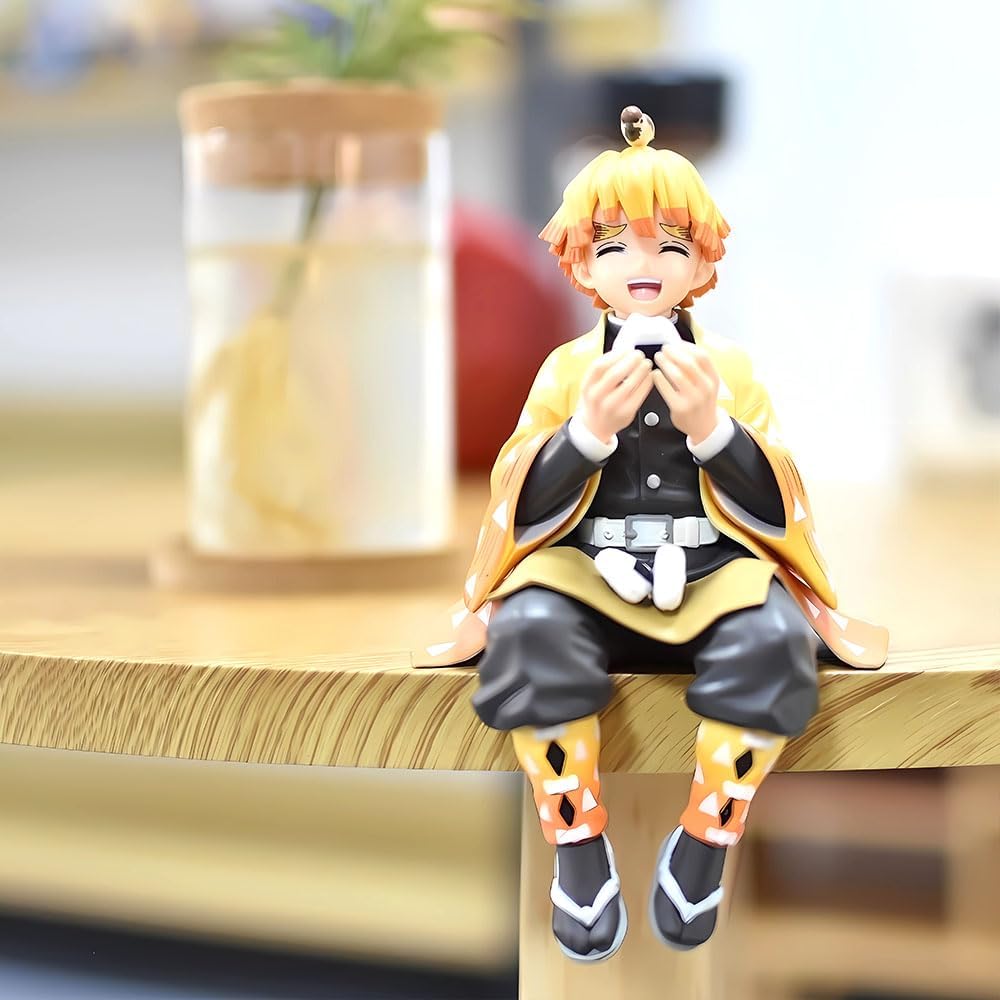 Agatsuma Zenitsu Figura de acción Comiendo Bolas de Arroz Serie Figuras de Demonio Monster Slayer Colección Ghost Slayer Juguetes Decoración de