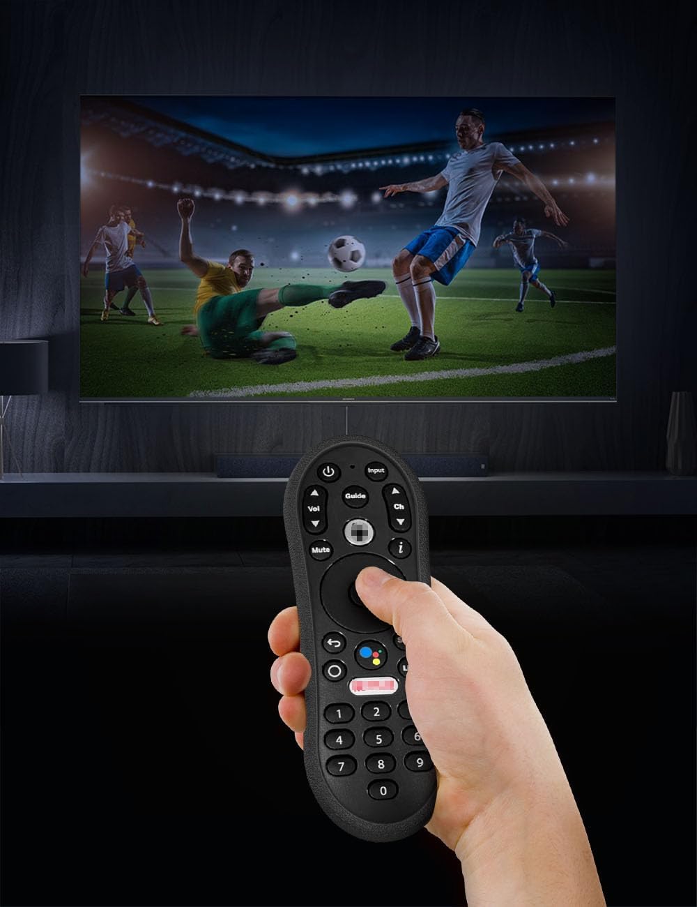 SIKAI – Funda protectora de silicona para control remoto TiVo Stream 4K, a prueba de golpes, antipérdida, para control remoto TiVo Stream 4K, con