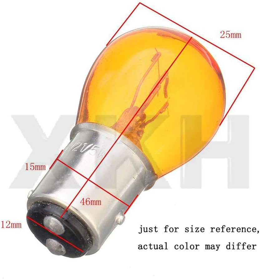 Compatible con 1157 AMBER STOCK TRASERA LUZ TRASERA PARADA DE FRENO TURN LÁMPARAS BOMBILLAS 1157NA x10 B07M6MCHH7