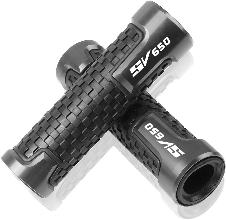 Empuñadura universal para manillar de motocicleta de 78 pulgadas, 0.866 in, compatible con Suzuki SV650 SV 650 SV650X SV650S 2000-2022 (titanio)