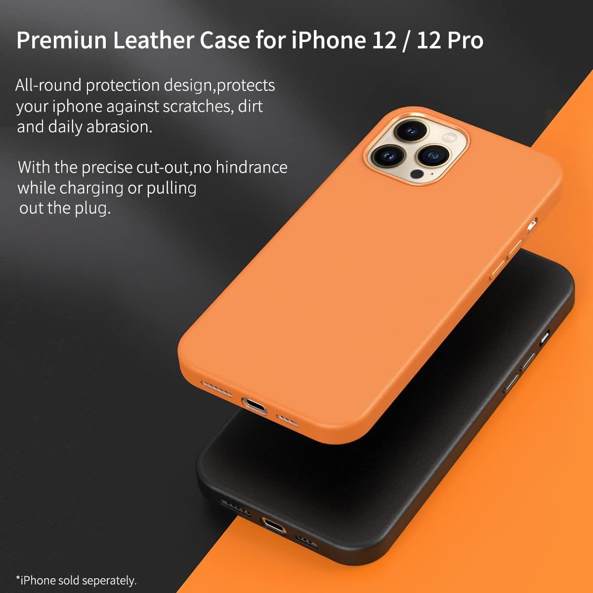 Funda de piel italiana auténtica para iPhone 1212 Pro, compatible con MagSafe, color medianoche