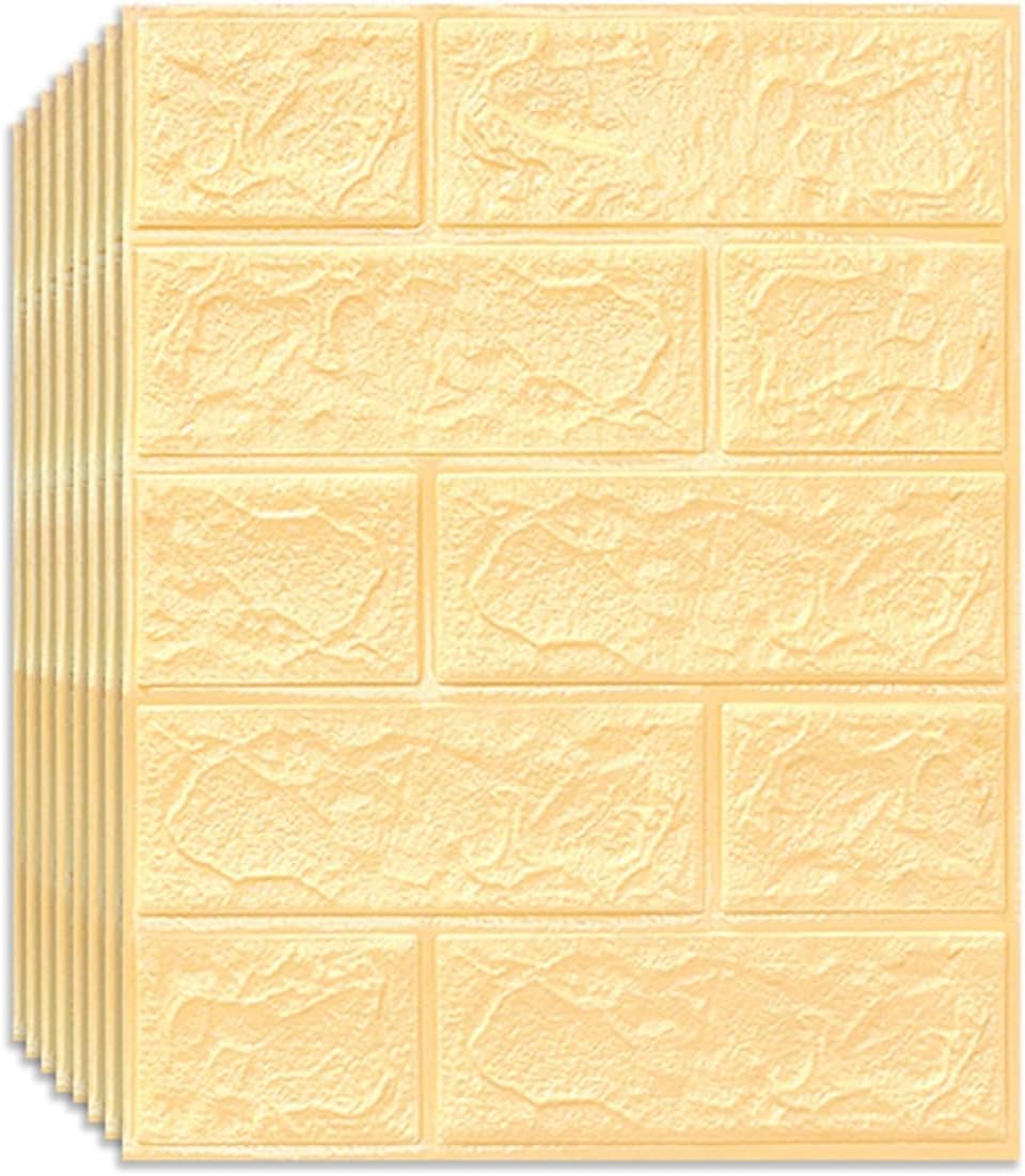 Panel de pared 3D, 10 unidades, autoadhesivo, impermeable, de espuma de polietileno, anticolisión, utilizado para baño y sala de estar, decoración