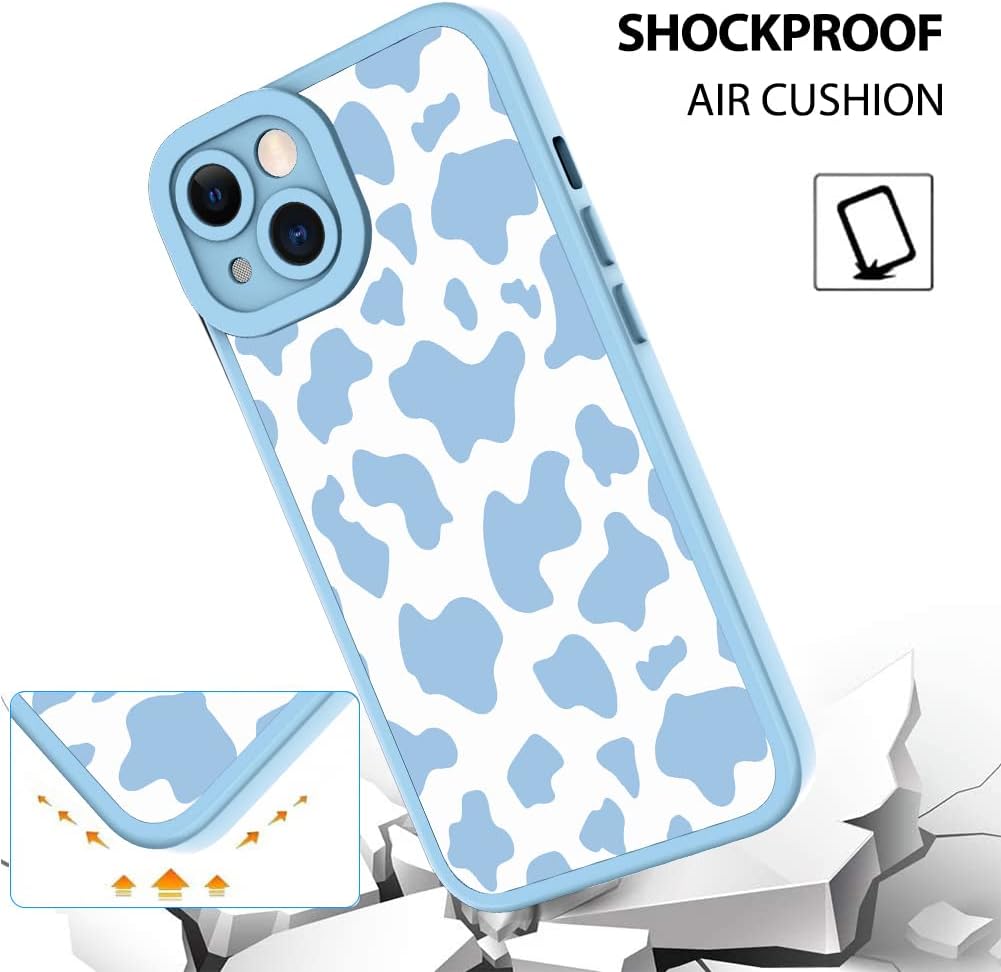 ZIYE Funda para iPhone 13, diseño de vaca con protección para cámara, funda protectora de silicona TPU para teléfono, diseño de guepardo, compatible