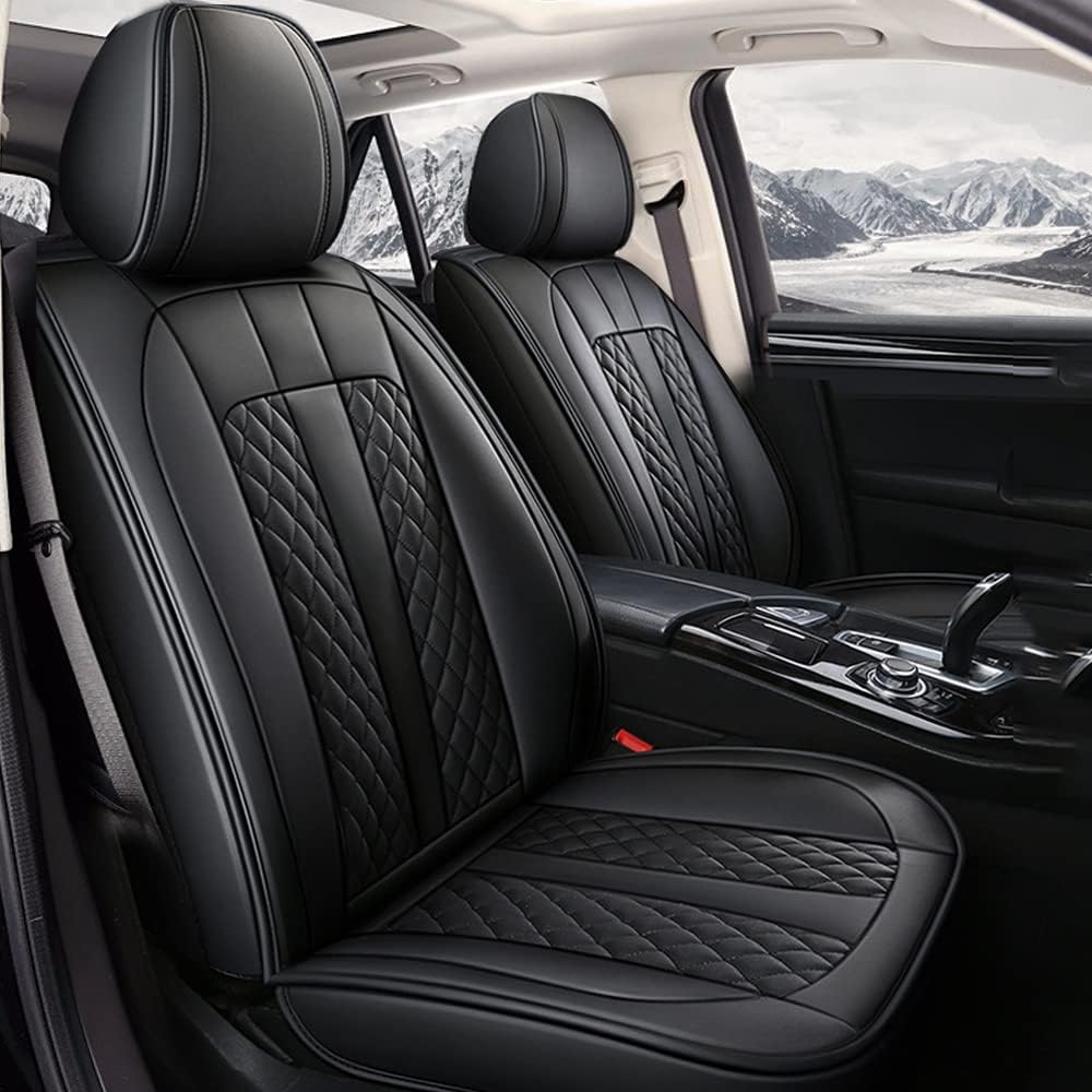 Maimeilong Funda de cuero de lujo para asiento de automóvil para Dacia Sandero, fundas de asiento protectoras impermeables a prueba de arañazos