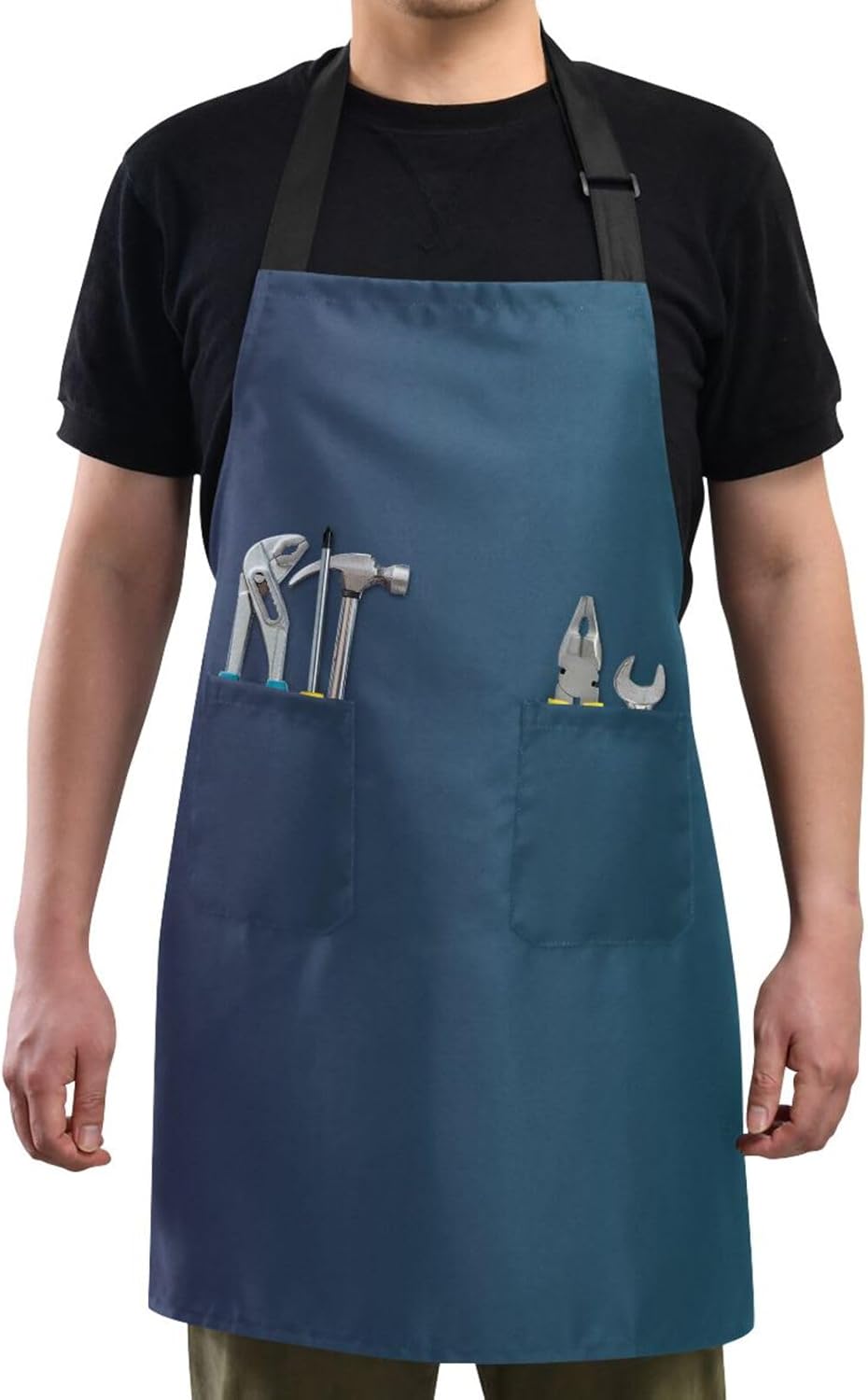 RPLIFE Delantales azules Salvia, delantal impermeable, delantales para hombre, para cocinar, delantal de cocina