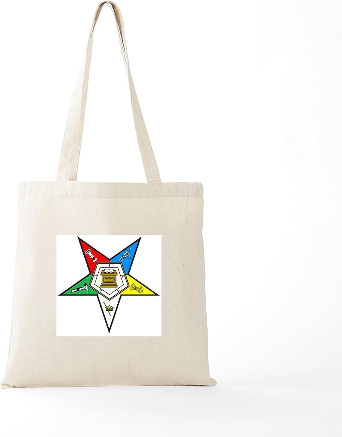 CafePress Eastern Star Tote Bag Natural Canvas Tote Bag, Cloth Shopping Bag