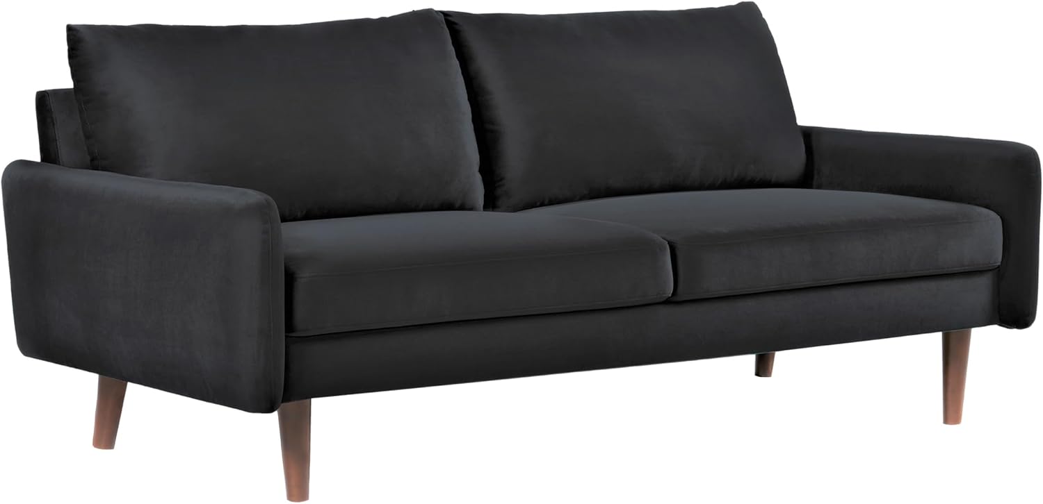Container Furniture Direct Kent – Sofá de terciopelo para salas de estar modernas y espacios compactos, cómodo sofá de 3 plazas, muebles de estudio