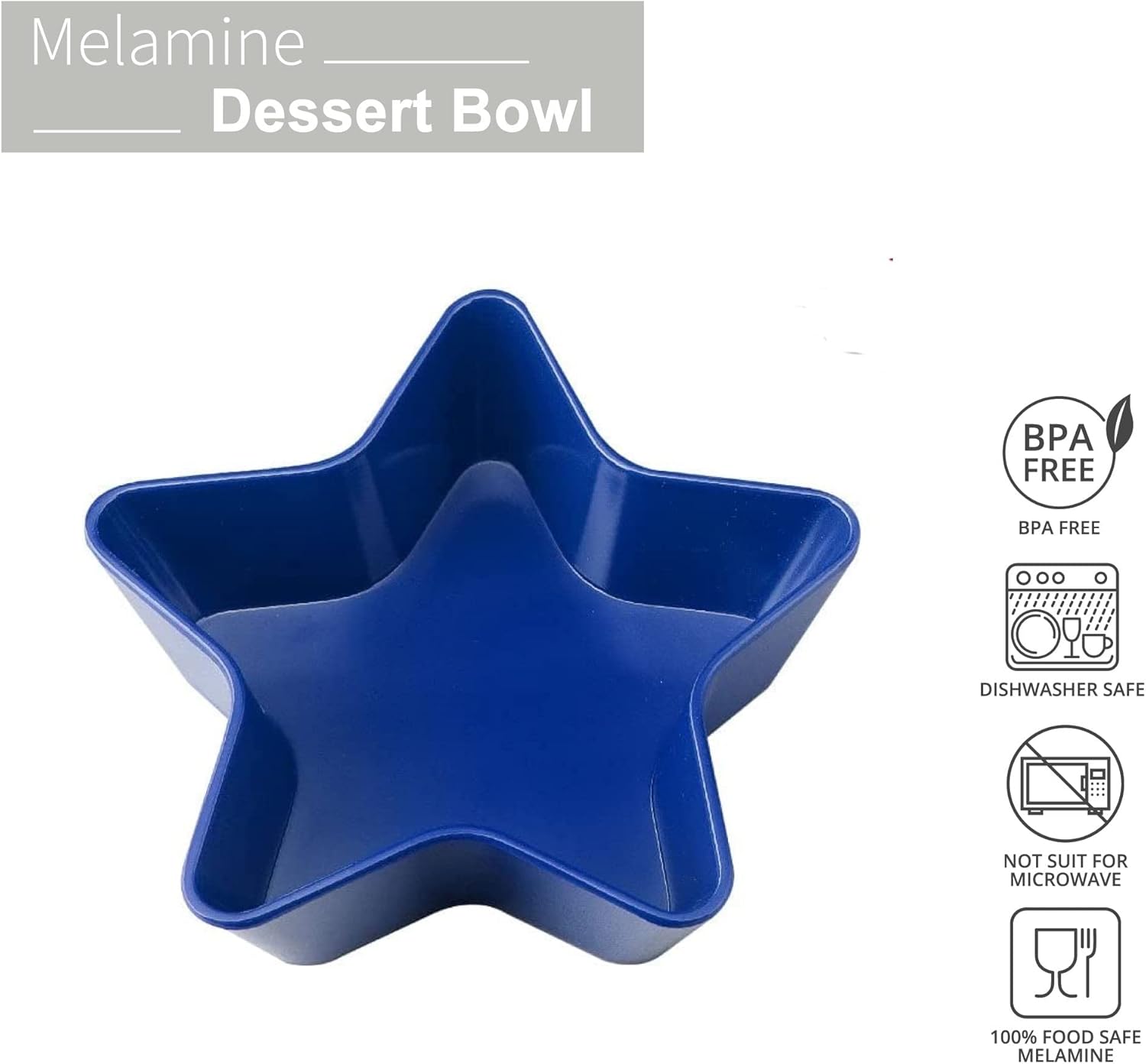 UP ware – Cuencos pequeños de melamina de 4 piezas para postre, aperitivos, helados, nueces o frutas, cuencos de melamina para postres de 5.5