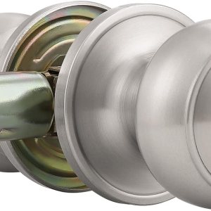 Probrico – Paquete de 2 perillas redondas de paso (perillas sin cerradura), sin llave, cerradura de puerta interiorexterior, perillas de paso para Probrico – Paquete de 2 perillas redondas de paso (perillas sin cerradura), sin llave, cerradura de puerta interiorexterior, perillas de paso para