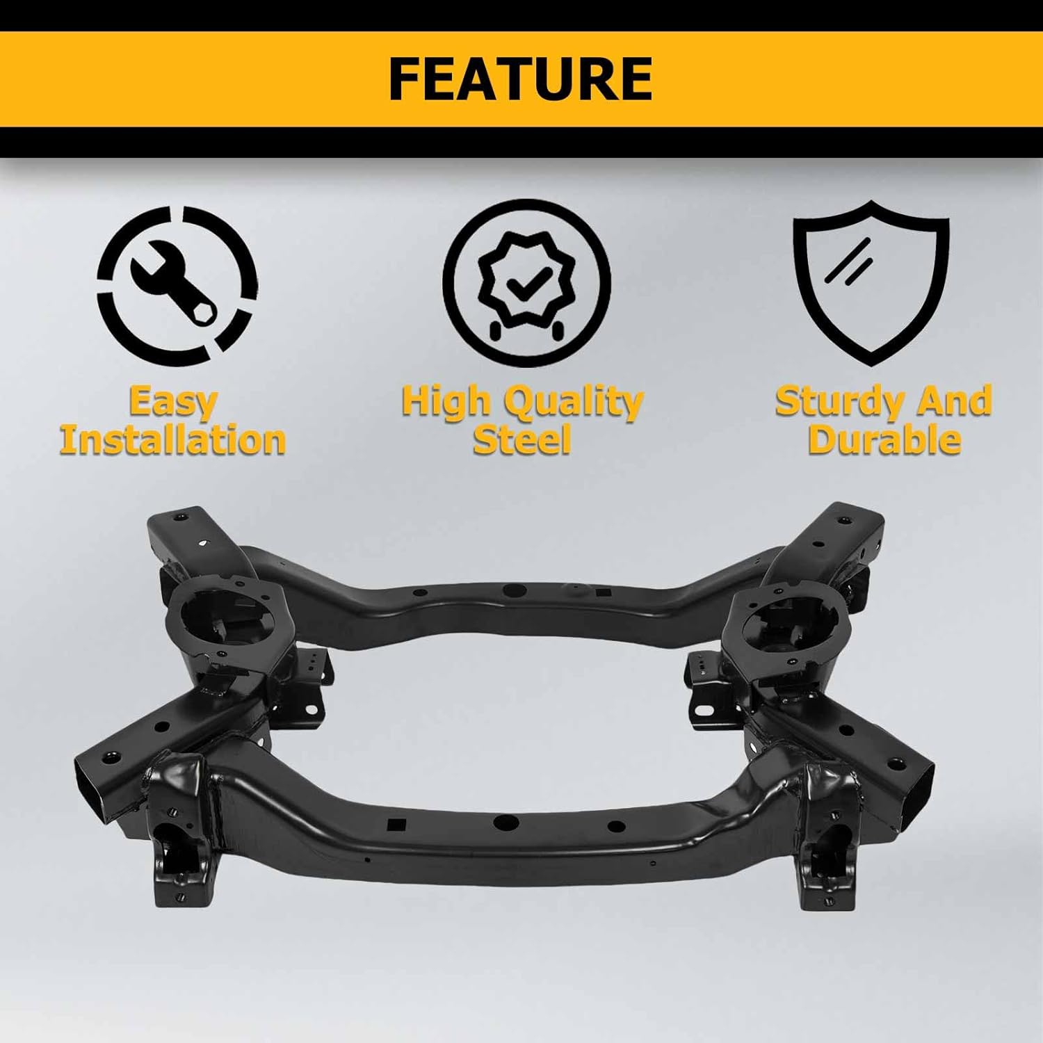 KUAFU Travesaño del motor de la cuna del bastidor auxiliar de la suspensión delantera compatible con Dodge Charger Challenger 2011-2015 Chrysler 300