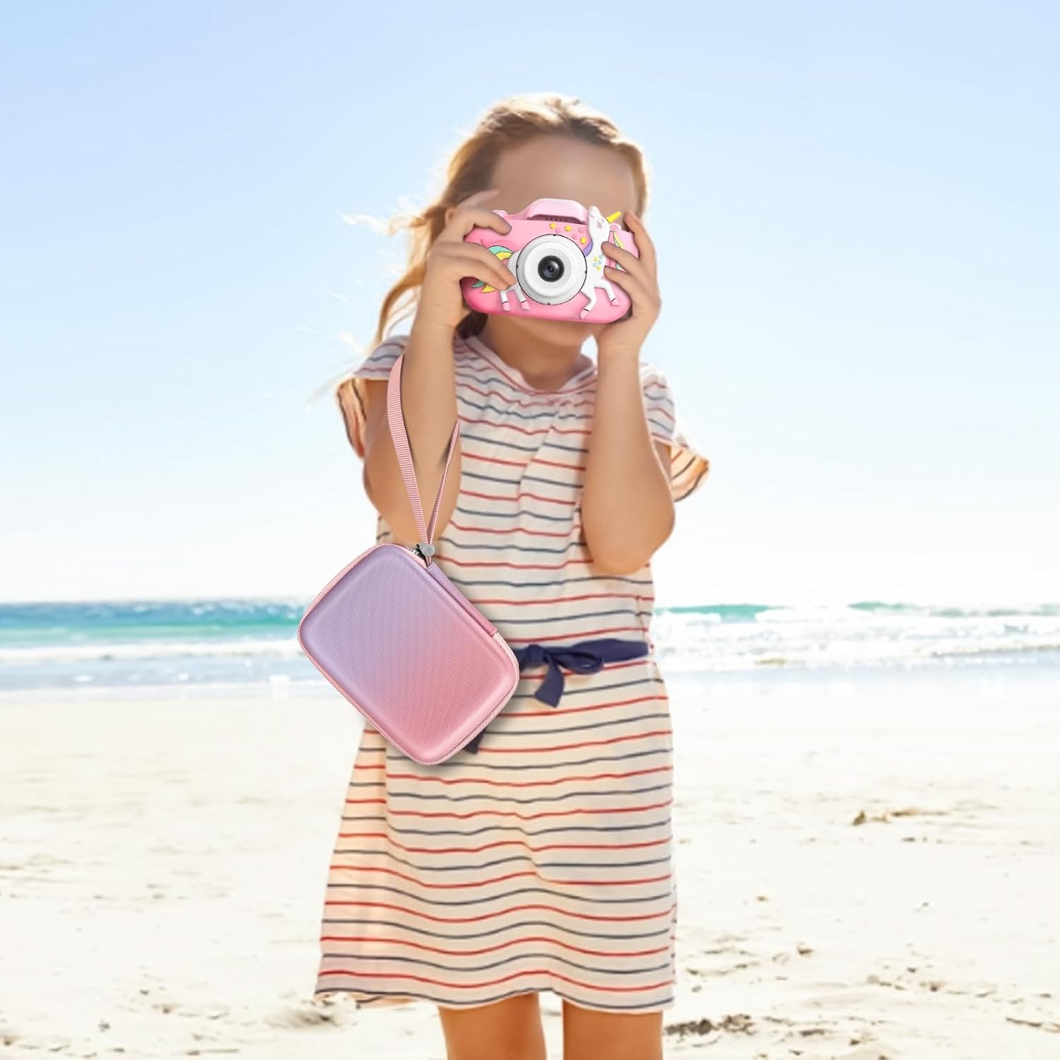 Fintie Funda para cámara infantil compatible con GoopowMgaoloCIMELRSecktonGKTZDesuccusOZMIAgoigoOurlifeUnicorn Kids Camera Toys & Video Camera,