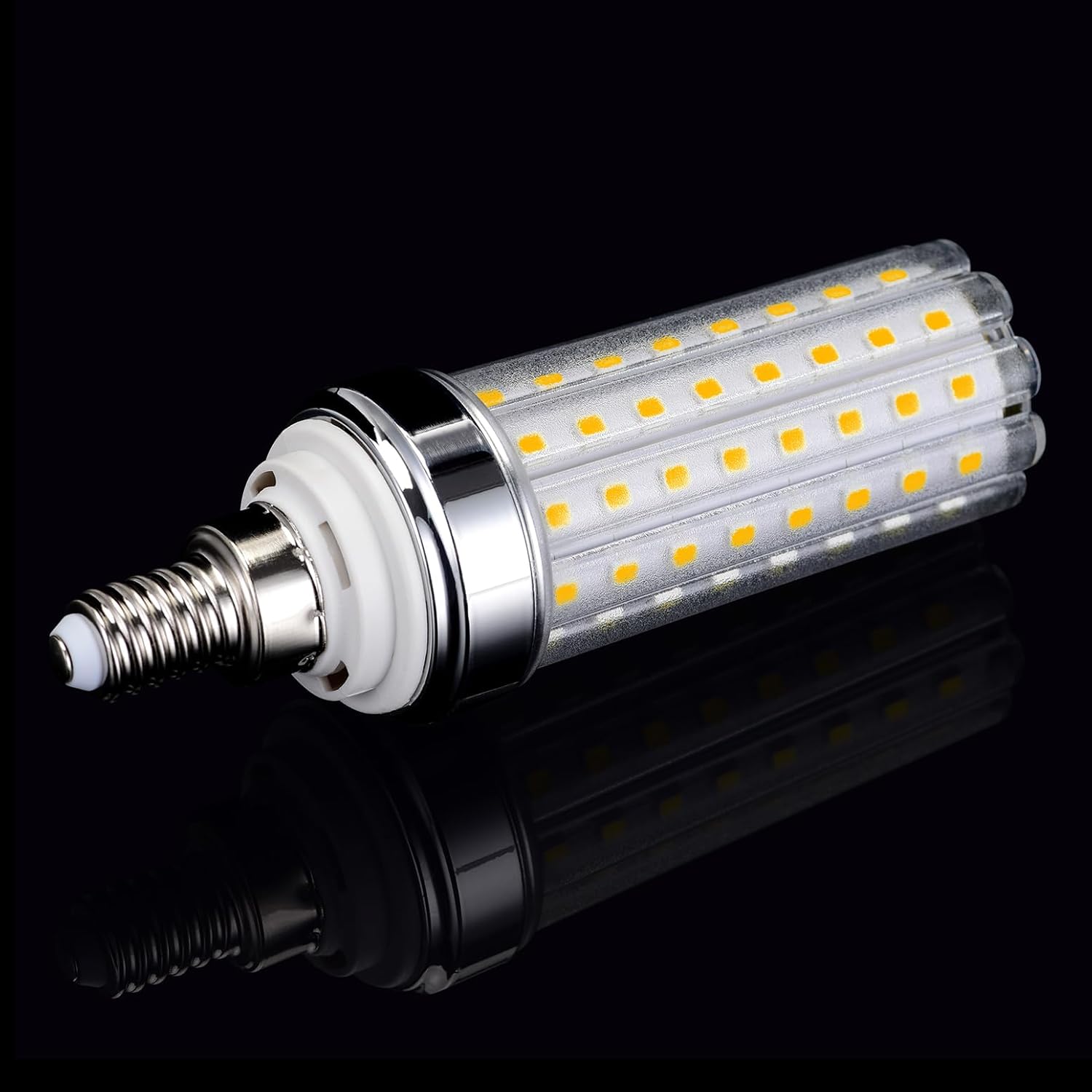 Bombilla LED E12, bombilla LED de candelabro de 20 W, blanco cálido 3000 K, bombillas incandescentes equivalentes a 150 W, bombillas de ventilador