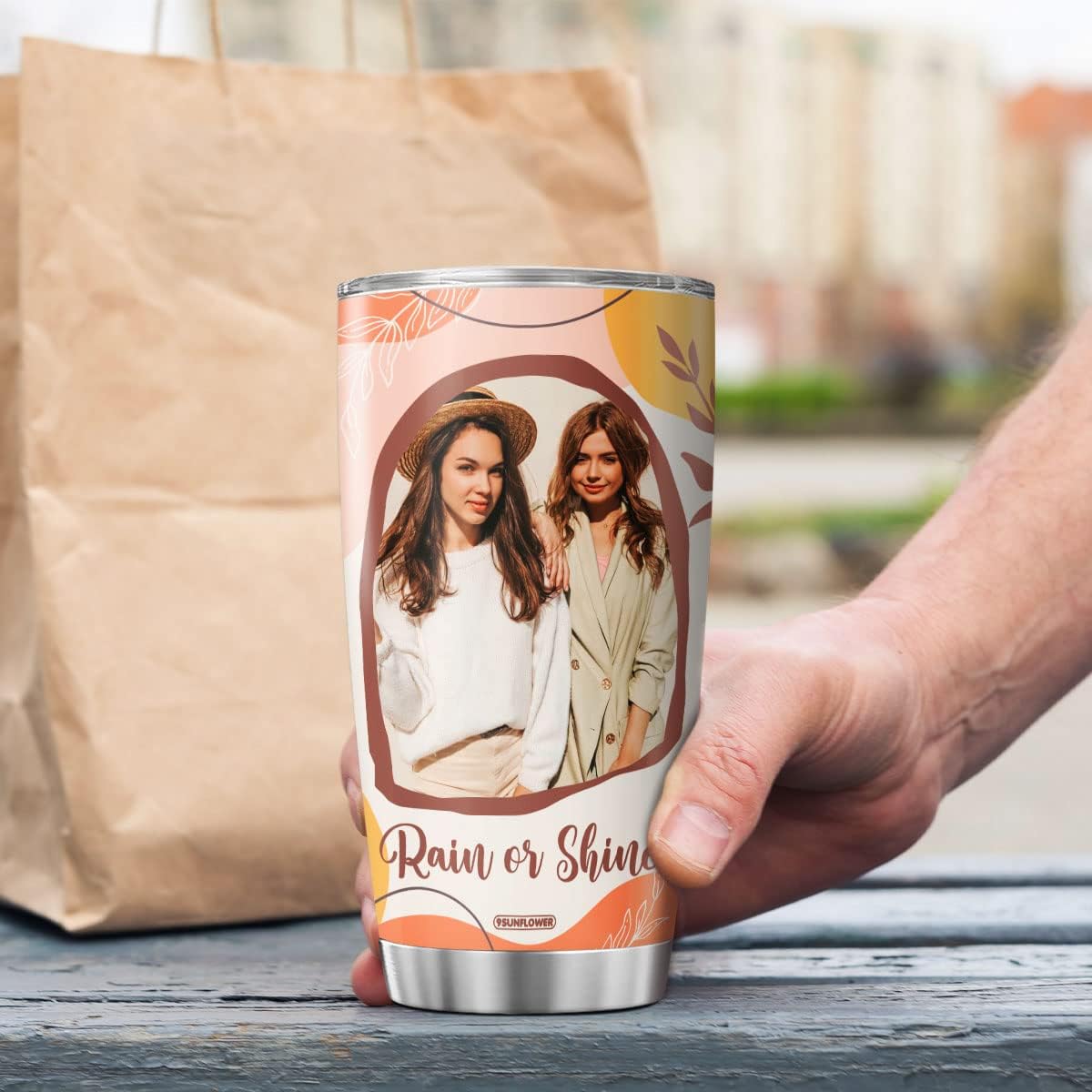 Vaso de café personalizado, regalo de cumpleaños con foto, texto, para mujeres, amigas, hermanas, taza de viaje con tapa, vasos de acero frío, vasos