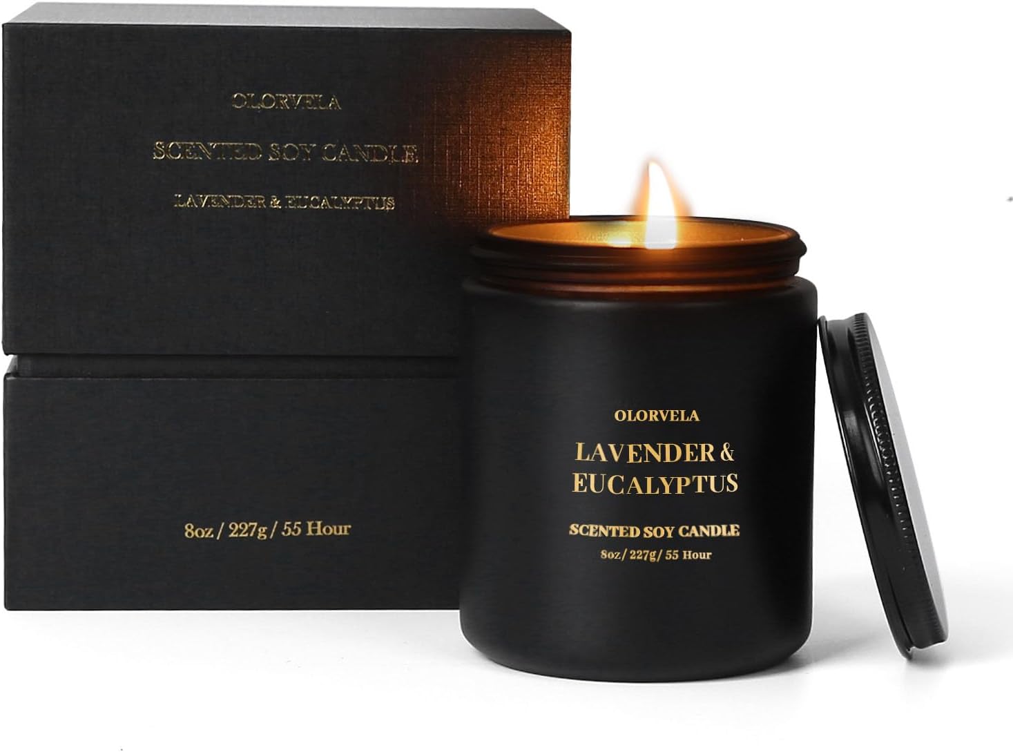 olorvela Velas perfumadas para hombres, velas para el hogar, velas perfumadas, regalos para mujeres y hombres, 8 onzas, 50 horas de tiempo de