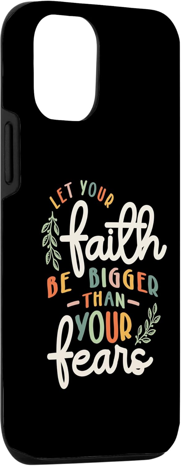 Funda de diseño cristiano para iPhone 13 Pro Faith Over Fear Vintage Inspire