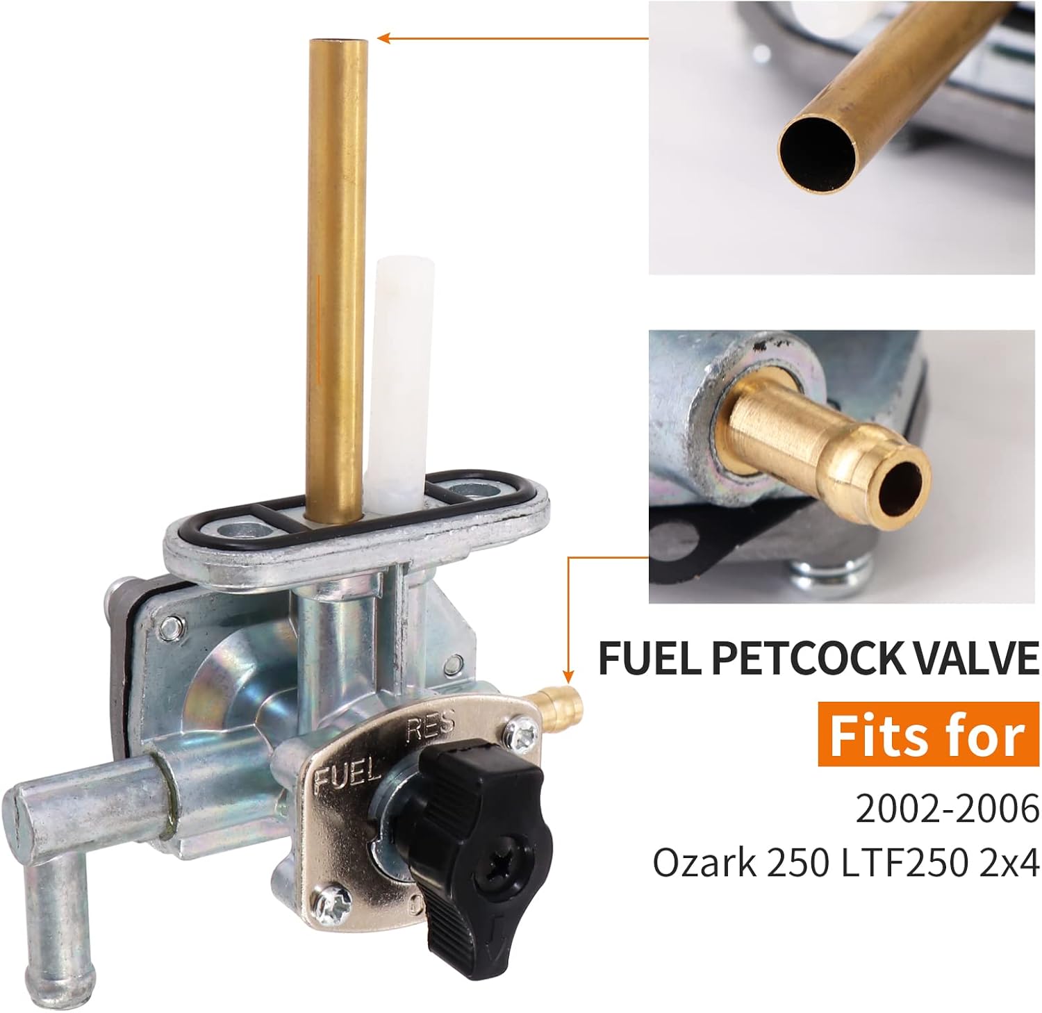 Válvula de gasolina de combustible PrimeReserve Vacuum 44300-05G01 Se adapta a 2002-2006 Suzuki Ozark 250 LTF250 2×4