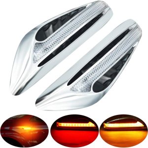 Luz LED de marcador lateral en forma de hoja de doble color, luz de conducción blanca y luz de señal de giro, luces de repuesto para algunas Luz LED de marcador lateral en forma de hoja de doble color, luz de conducción blanca y luz de señal de giro, luces de repuesto para algunas