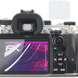 Película protectora de vidrio de plástico compatible con Ricoh Pentax K-3 Mark III, 9H Hybrid-Glass FX Protector de pantalla de plástico (juego de 1) Película protectora de vidrio de plástico compatible con Ricoh Pentax K-3 Mark III, 9H Hybrid-Glass FX Protector de pantalla de plástico (juego de 1)
