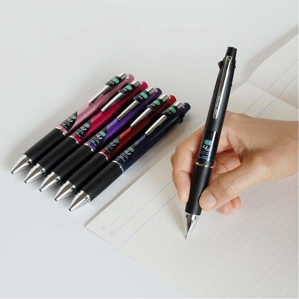 Uni MSXE510005.13 Jetstream 0.5mm Bolígrafo múltiples tintas y lápiz mina 0.5mm , Negro